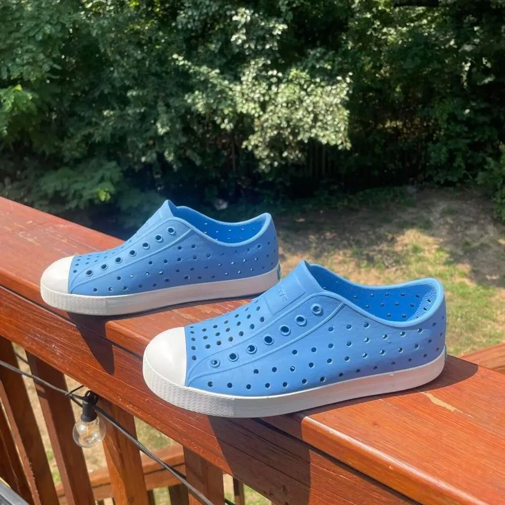 Native Shoes Youth 3 Jefferson Baby Blue White Water Sandals